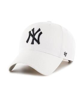 Gorra 47 Brand 'New York Yankees'  Blanco Logo Negro