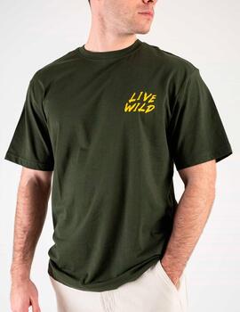 Camiseta Only & Sons 'Keane Wild Life' Verde Oscuro