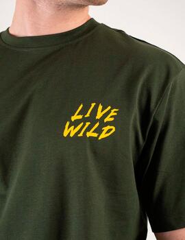 Camiseta Only & Sons 'Keane Wild Life' Verde Oscuro