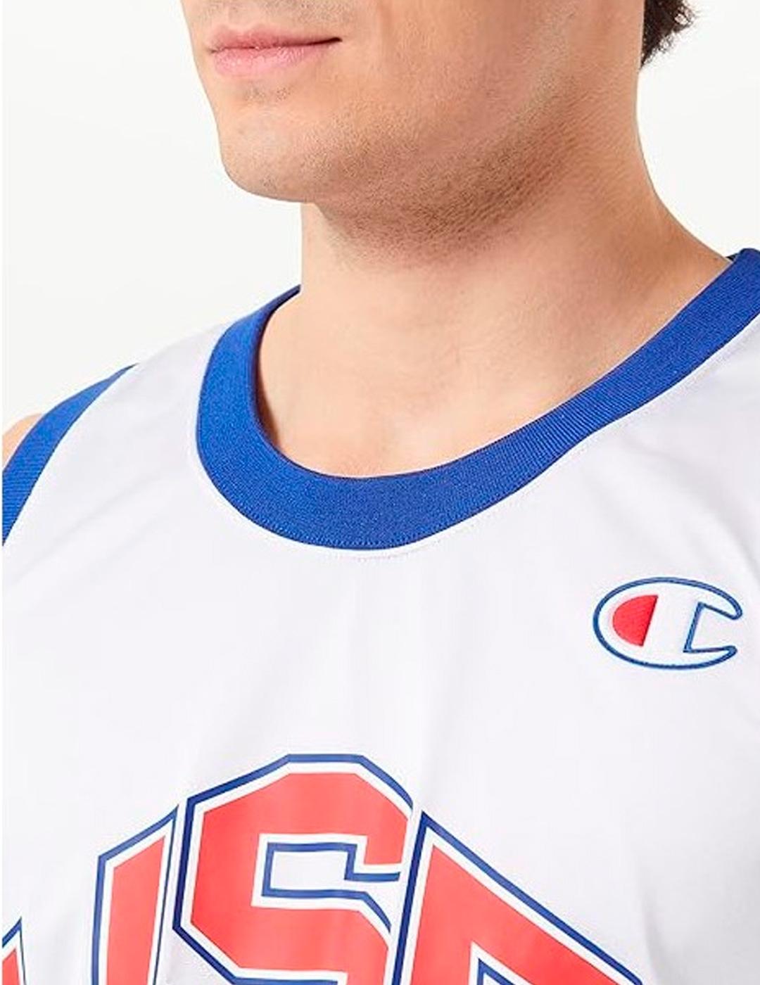 Camiseta Champion 'Legacy Retro' Basket Blanco