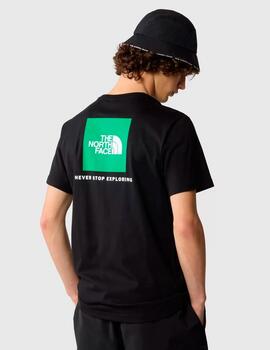 Camiseta The North Face 'Redbox' Negro Logo Verde