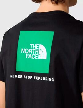 Camiseta The North Face 'Redbox' Negro Logo Verde