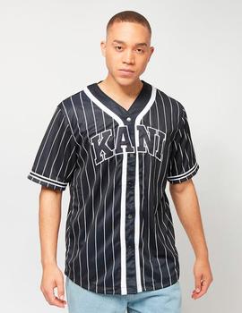 Camisa Karl Kani 'Baseball Pinstripe' Negro