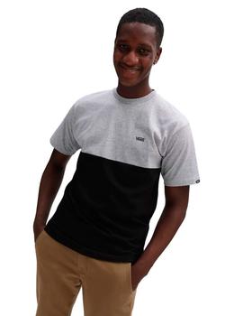 Camiseta Vans 'Colorblock' Gris/ Negro