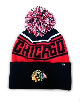 Gorro ´47 Brand 'Chicago Blackhawks' Pompón Negro Rojo