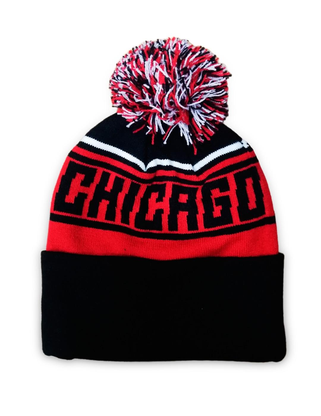 Gorro ´47 Brand 'Chicago Blackhawks' Pompón Negro Rojo