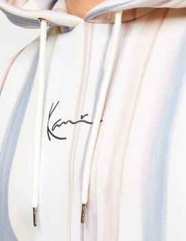 Sudadera Karl Kani Small Signature Tie Dye Stripe Beige
