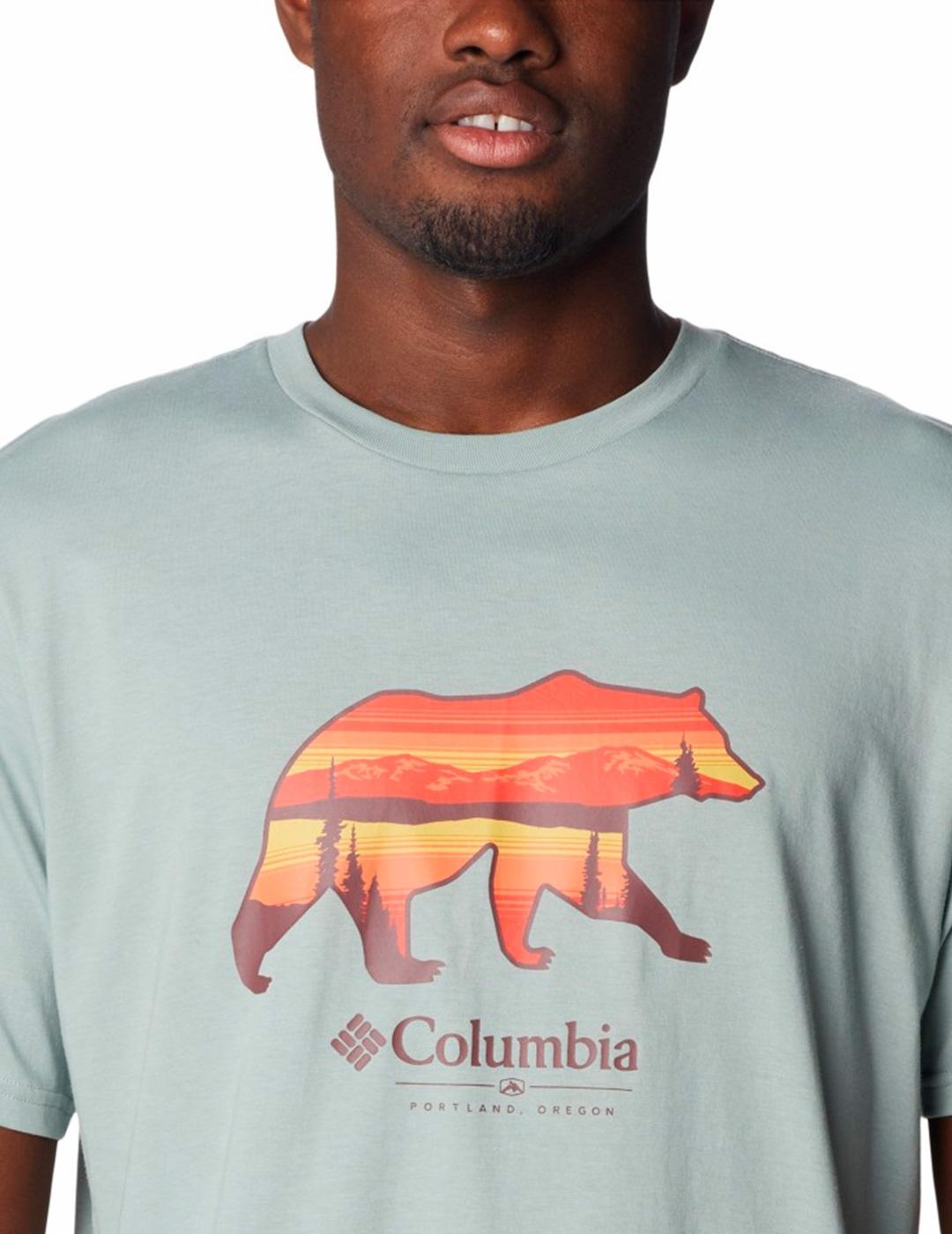 Camiseta Columbia 'Rockaway River' Gris Verdoso