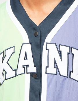Camisa Karl Kani Serif Block Baseball Bicolor