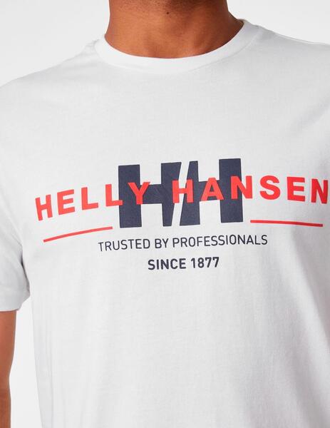 Helly Hansen LOGO - Camiseta estampada - white/blanco 