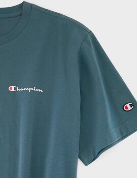Camiseta Champion 'Legacy' Verde Grisaceo
