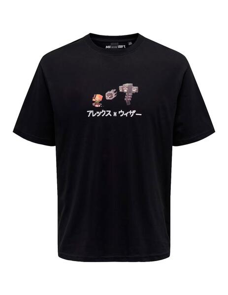 Camiseta Only & Sons 'Minecraft' Negro