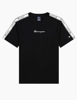 Camiseta Champion 'Side Tape Script' Negro