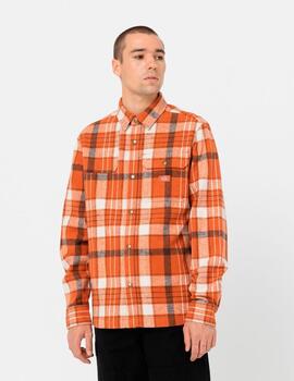 Camisa Dickies 'Nimmons' Cuadro Naranja