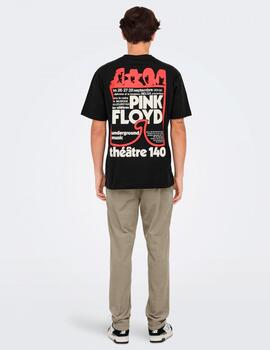 Camiseta Only&Sons 'Pink Floyd' Negro