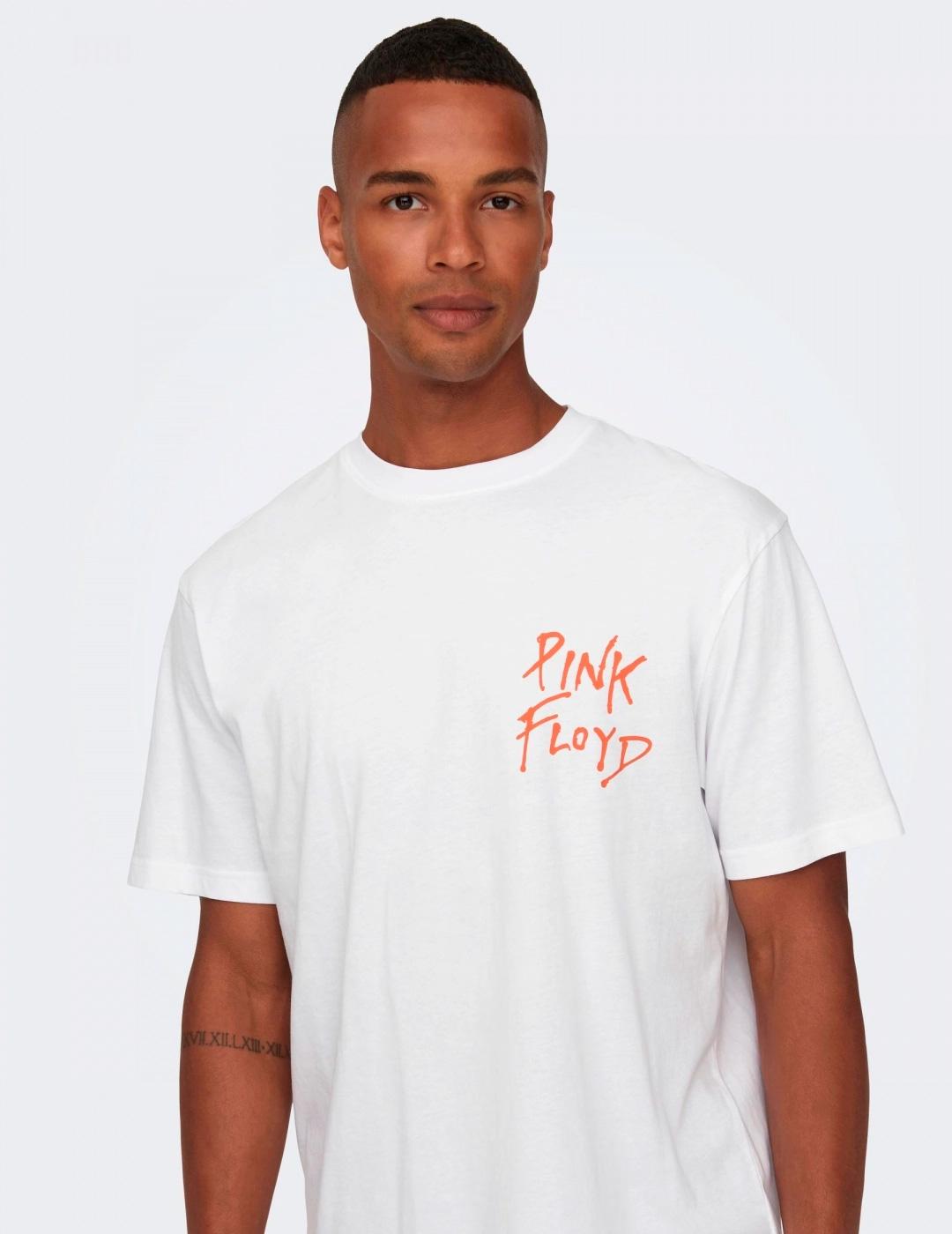 Camiseta Only&Sons 'Pink Floyd' Blanco